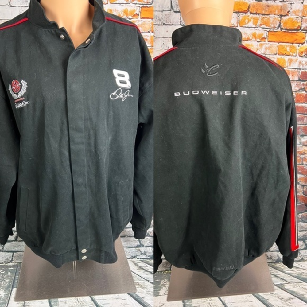 Chase Authentics Mens XL‎ Nascar Dale Earnhardt Jr Budweiser Button Jacket #8